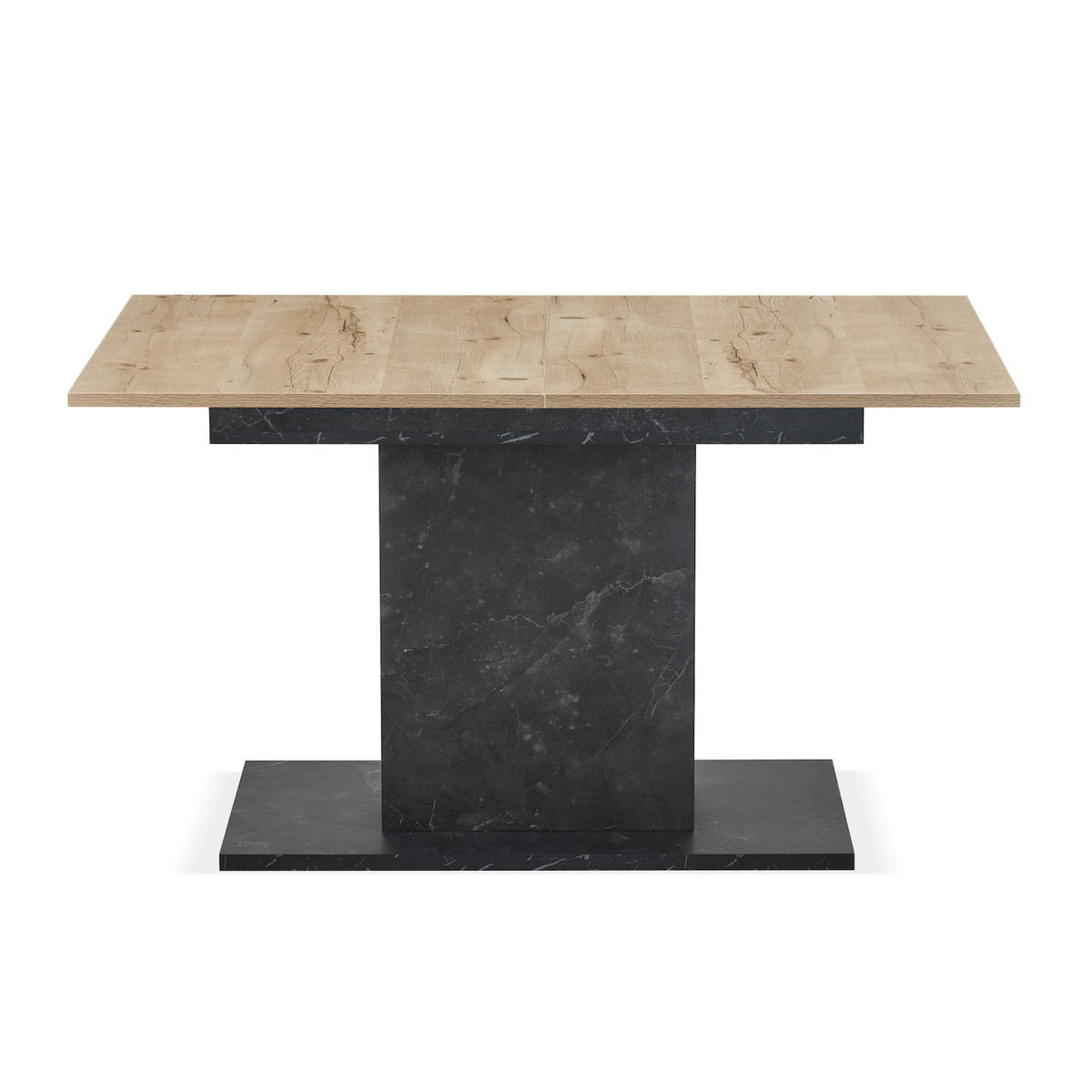 ESSTISCH BOSCO 120-160/80/76 cm - Anthrazit/Eiche San Remo, Holzwerkstoff (80/120/76cm) - B&D Home