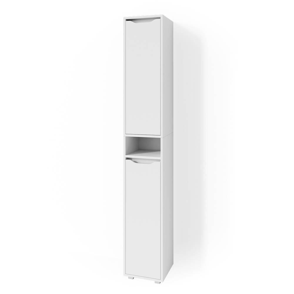 BADSCHRANK Ruben Weiß 30 x 192.5 cm - Weiß, Holzwerkstoff (30/192.5/30cm) - Vicco