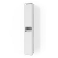 BADSCHRANK Ruben Weiß 30 x 192.5 cm - Weiß, Holzwerkstoff (30/192.5/30cm) - Vicco