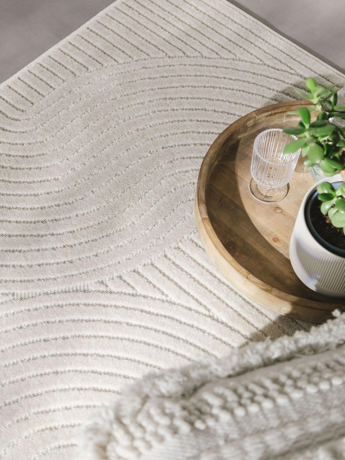 TEKAŠKI prt Mars kremna, notranji in zunanji, 80x240 cm - krem, tekstil/naravni materiali (80/1cm) - KUNSTLOFT