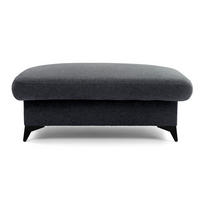 POUF PLAZA 115 x 67 cm Velours Dunkelgrau - Dunkelgrau/Schwarz, Holz/Textil (115/43/67cm) - Muffo