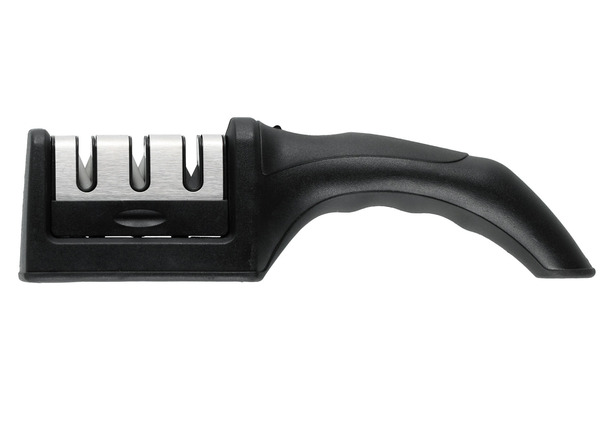 MESSERSCHÄRFER Premium Edelstahl - Schwarz, Kunststoff (6/5/21.5cm)