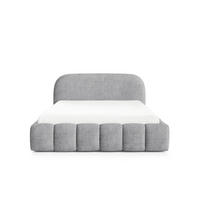 POLSTERBETT mit Stauraum 140x200 cm in Silbergrau - Silberfarben, Textil (140/200cm) - Home Collective