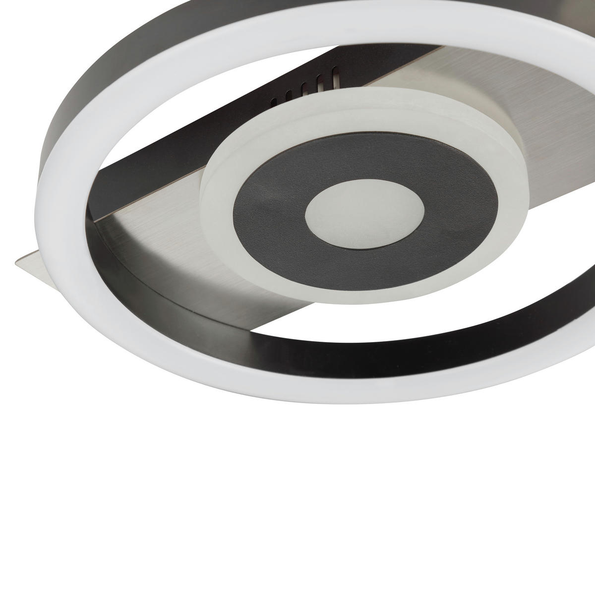 LED DECKENLEUCHTE Maureen Schwarz/Eisen 22/20/5 cm - Multicolor, Metall (22/20/5cm) - Brilliant