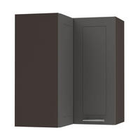 ECKHÄNGESCHRANK Kvantum W12/60 Graphit Matt / Lava Matt 60 / 60 / 72cm - Dunkelgrau/Graphitfarben, Holz/Holzwerkstoff (60/72/60cm) - Feldmann-Wohnen