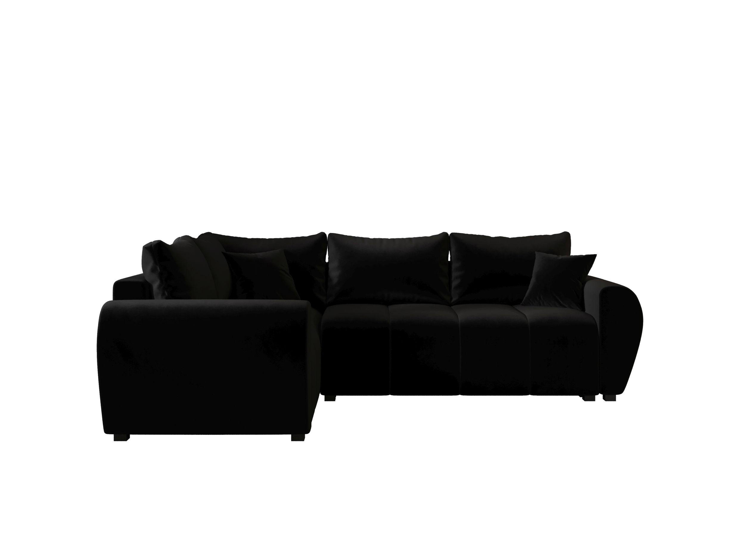 ECKSOFA MOLISA L PLUS Itaka 15 Links mit Schlaffunktion - Schwarz, Textil (235/175cm) - Bedante