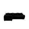 ECKSOFA MOLISA L PLUS Itaka 15 Links mit Schlaffunktion - Schwarz, Textil (235/175cm) - Bedante