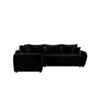 ECKSOFA MOLISA L PLUS Itaka 15 Links mit Schlaffunktion - Schwarz, Textil (235/175cm) - Bedante