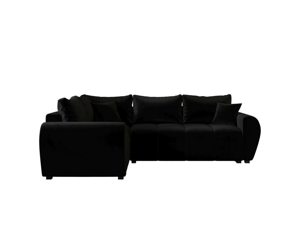 ECKSOFA MOLISA L PLUS Itaka 15 Links mit Schlaffunktion - Schwarz, Textil (235/175cm) - Bedante