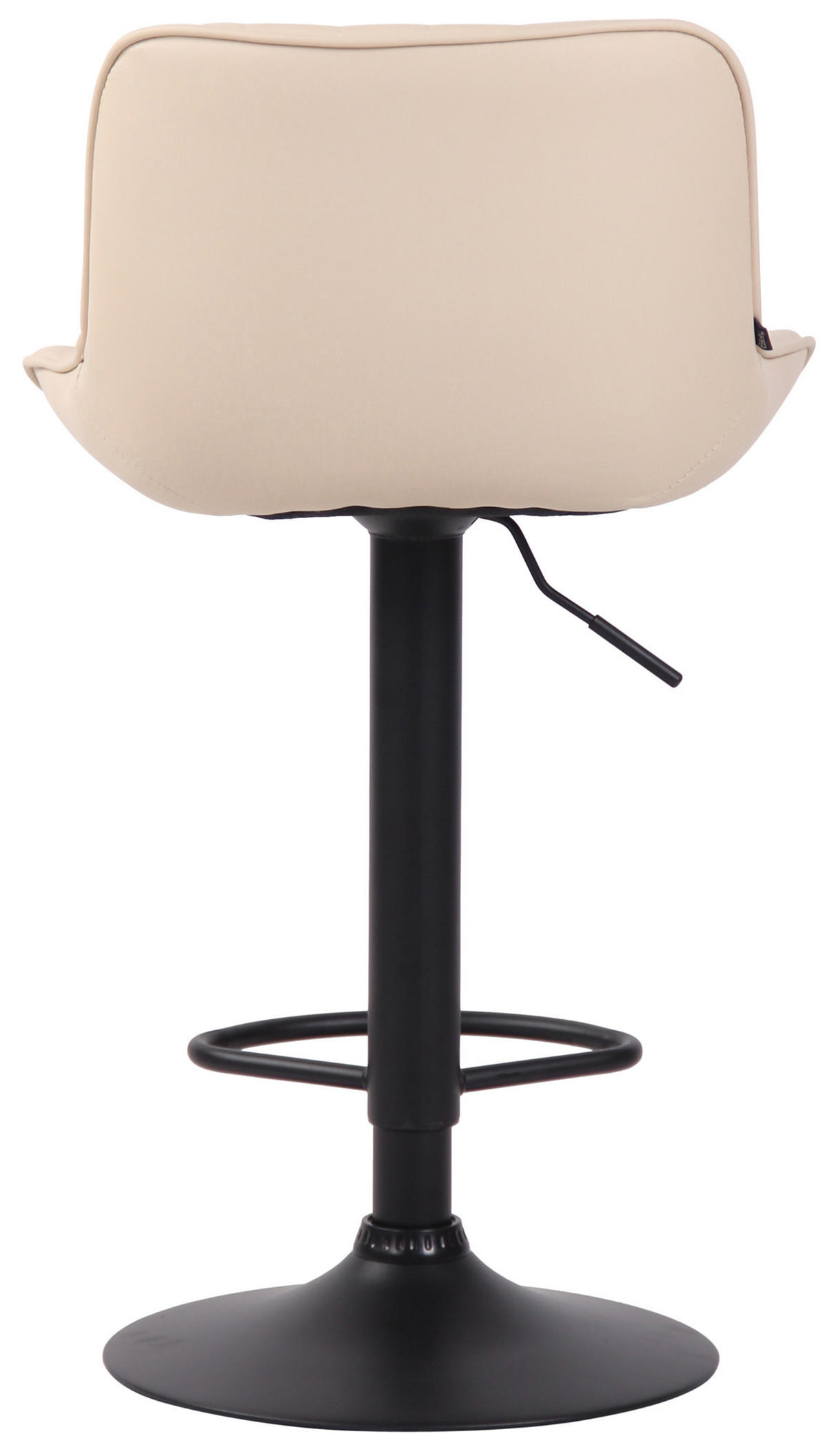 BARHOCKER 2er Set Lederlook creme - Creme/Schwarz, Textil/Metall (50/86/50cm) - CLP
