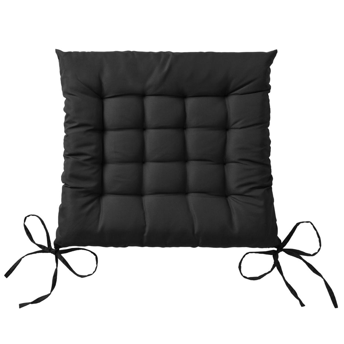 STUHLKISSEN Lea 40/40/5 cm Schwarz 4tlg - Schwarz, Textil (40/40cm) - Beautissu 