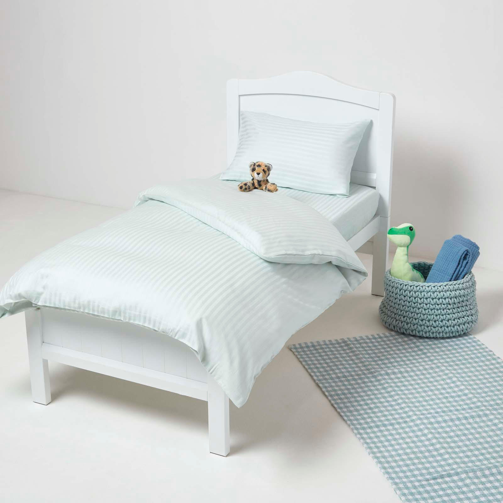 KINDERBETTWÄSCHE DAMAST - Blau, Textil (120/150cm) - Homescapes