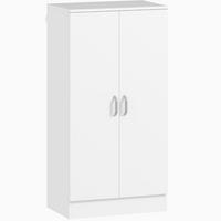 SCHUHSCHRANK 55/35/108 cm mit verstellbaren Regalen, Dämpfungsscharnieren und Kippschutz, Weiß - Weiß, Holz (55/108/35cm) - Redom