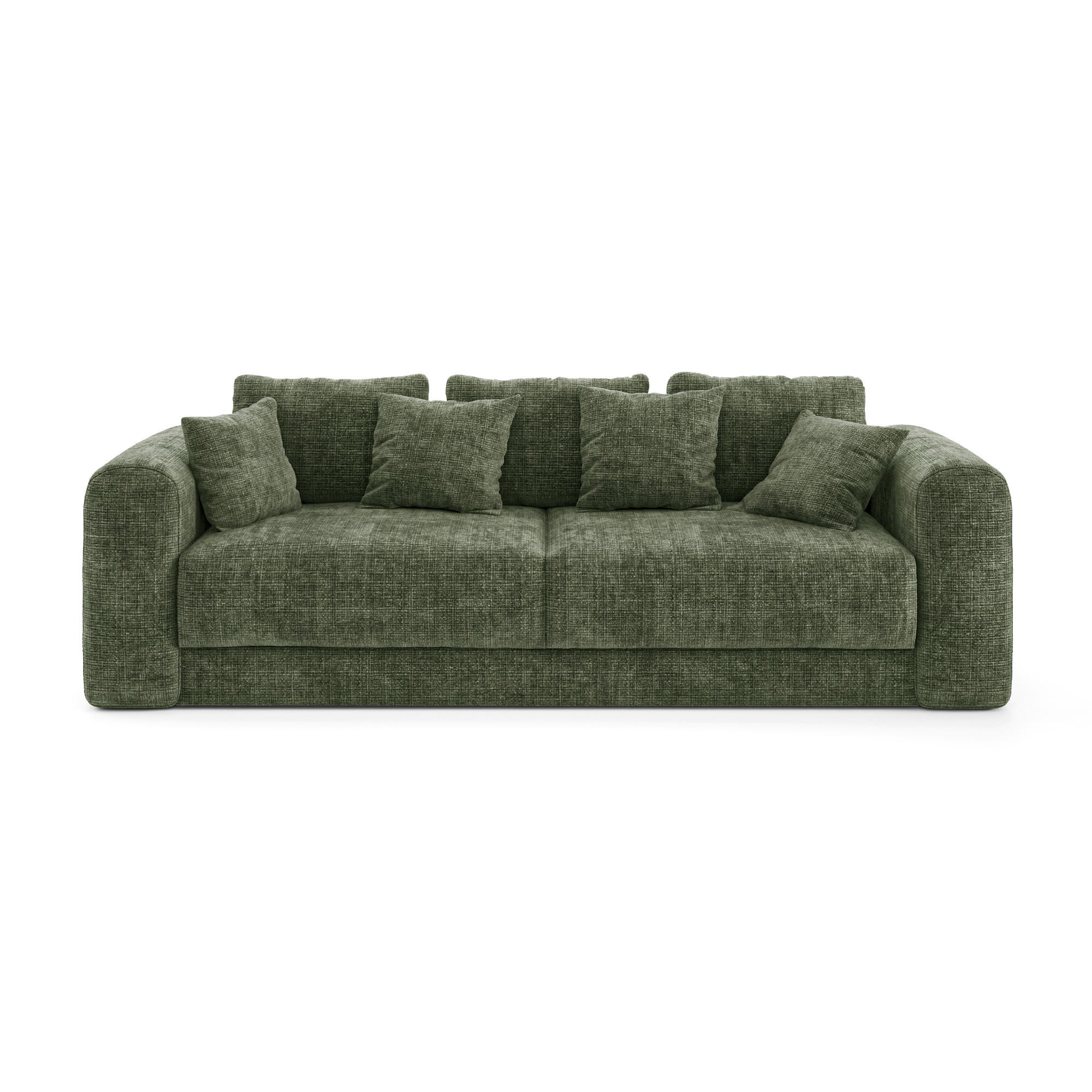 SCHLAFSOFA mit Stauraum in Nussbaum RIO Geprägter Samt Smaragdgrün 250cm - Smaragdgrün/Grün, Textil (250/90/95cm) - Sia Home