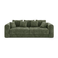 SCHLAFSOFA mit Stauraum in Nussbaum RIO Geprägter Samt Smaragdgrün 250cm - Smaragdgrün/Grün, Textil (250/90/95cm) - Sia Home