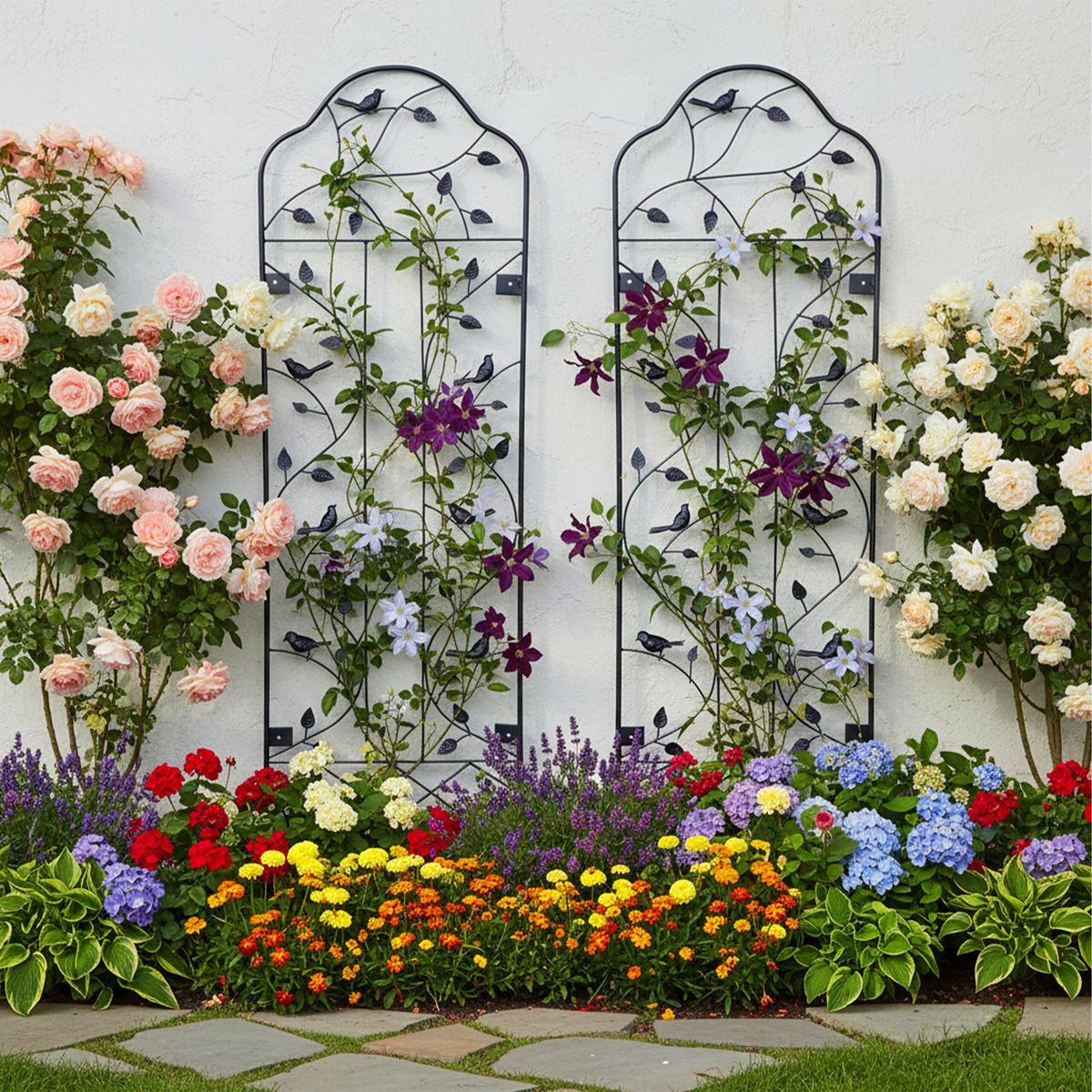 METALNA ogr. - crna, metal (38/110/1cm) - Relaxdays