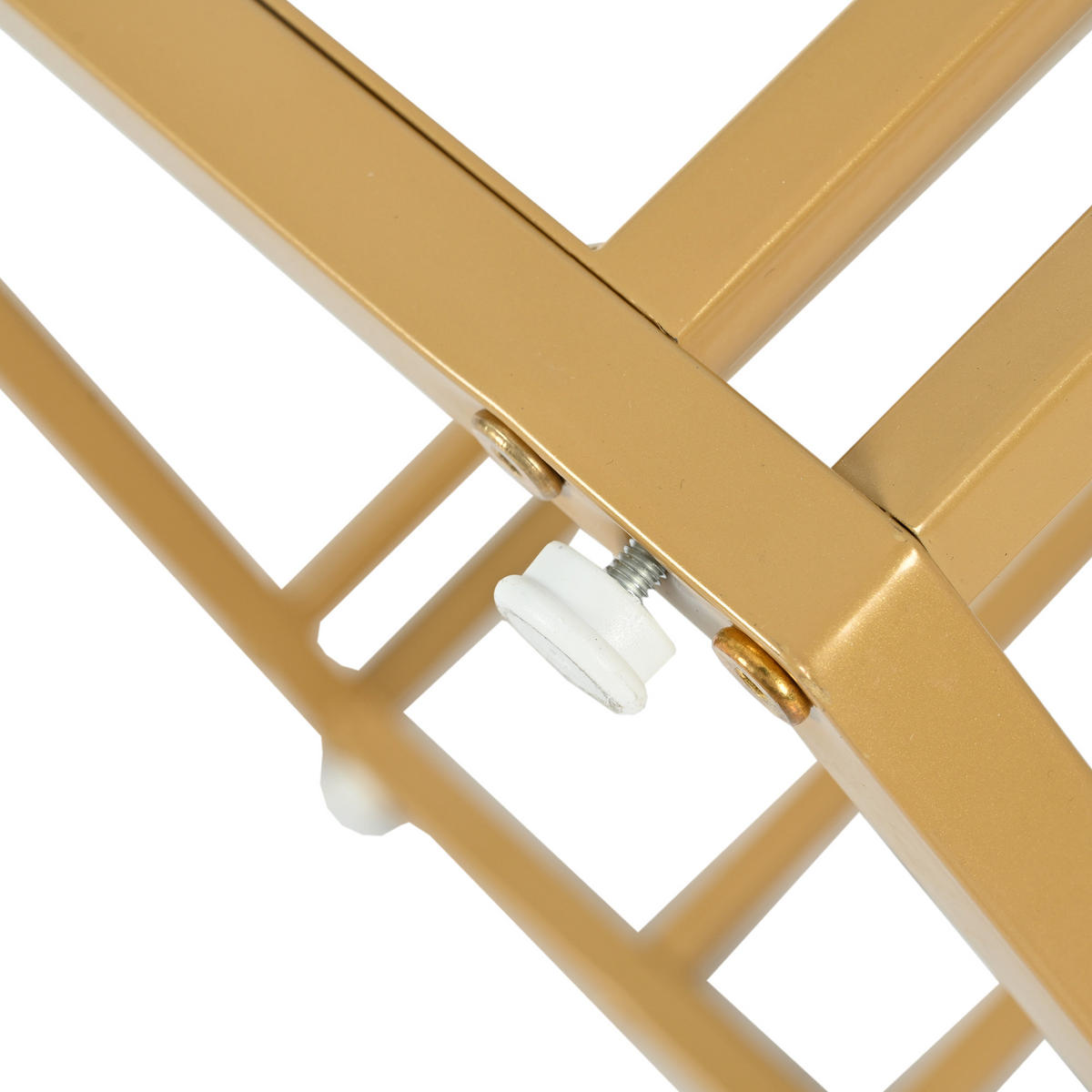 ESSTISCH sechseckig 115,5/100/75 cm DE-39659 Weiß/Gold - Goldfarben, Holzwerkstoff (100/115.5/75cm) - ComfortXL