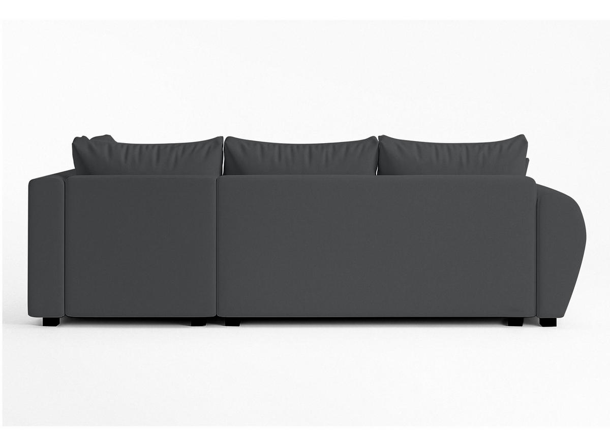 ECKSOFA L Form Malatya MAX Dunkelgrau 246/145/82 cm stilvolle mit Schlaffunktion R - Dunkelgrau/Schwarz, Kunststoff/Textil (235/175cm) - AX Living