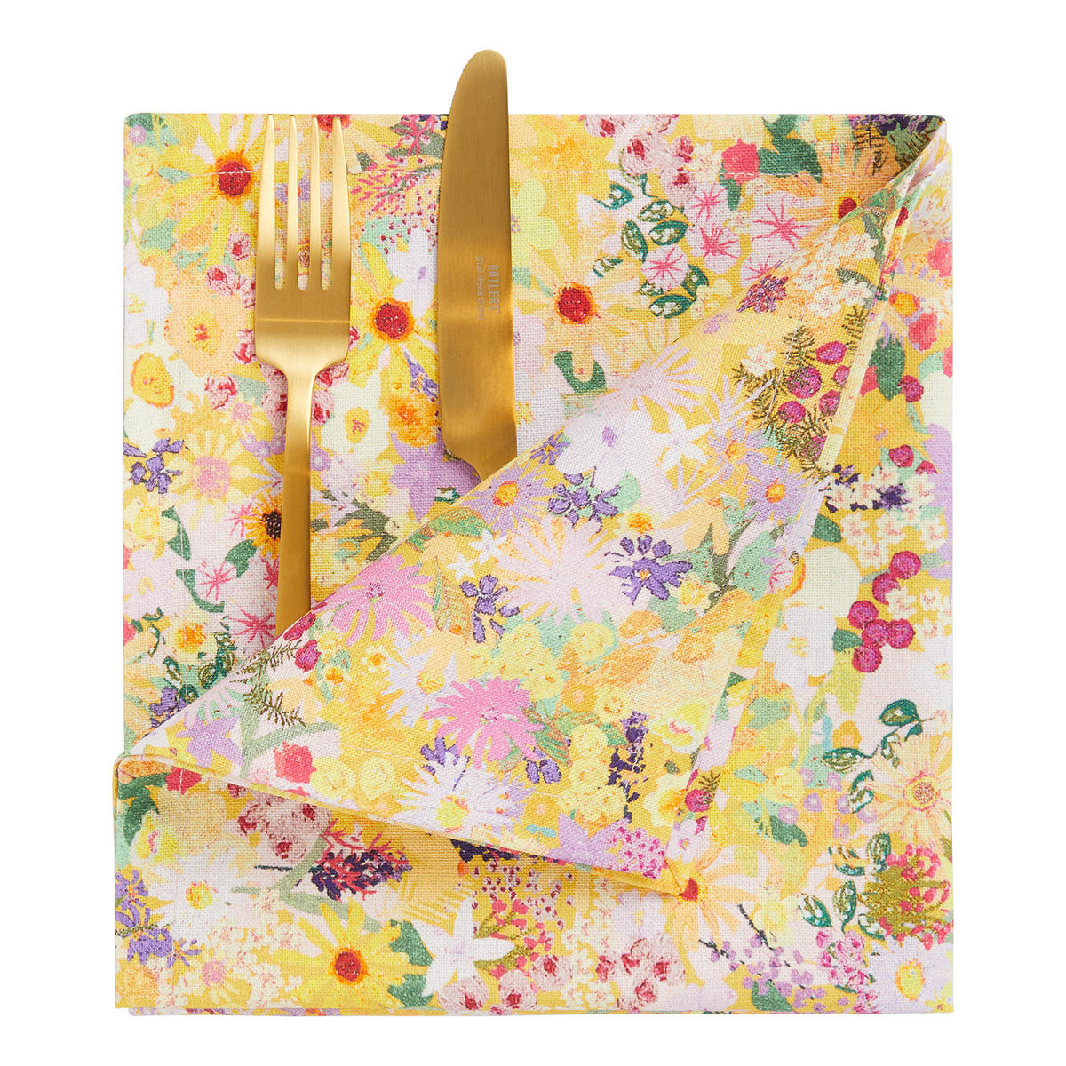 SERVIETTE (6er Set) Primavera - Multicolor, Textil (42/42cm) - BUTLERS