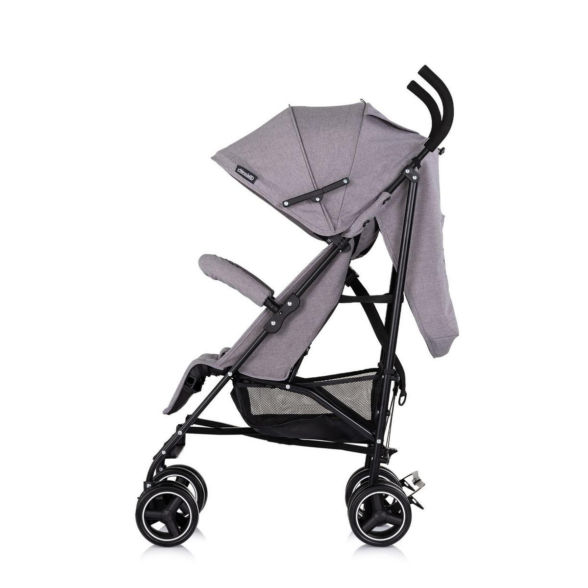 BUGGY Milano grau/schwarz Buggy bis 22 kg, Rückenlehne verstellbar, faltbar - Schwarz, Metall (60/49/105cm) - Chipolino