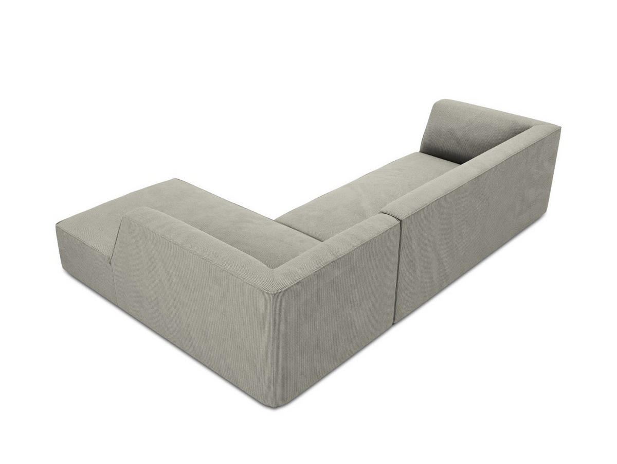 ECKSOFA rechts Ruby aus Cord hellgrau 4 Sitzplätze - Hellgrau, Textil (180/273cm) - Micadoni