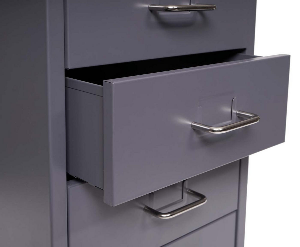 ROLLCONTAINER Housten 48x28x41cm 4 Schubladen Dunkelgrau - Dunkelgrau, Metall (28/48/41cm) - PROREGAL