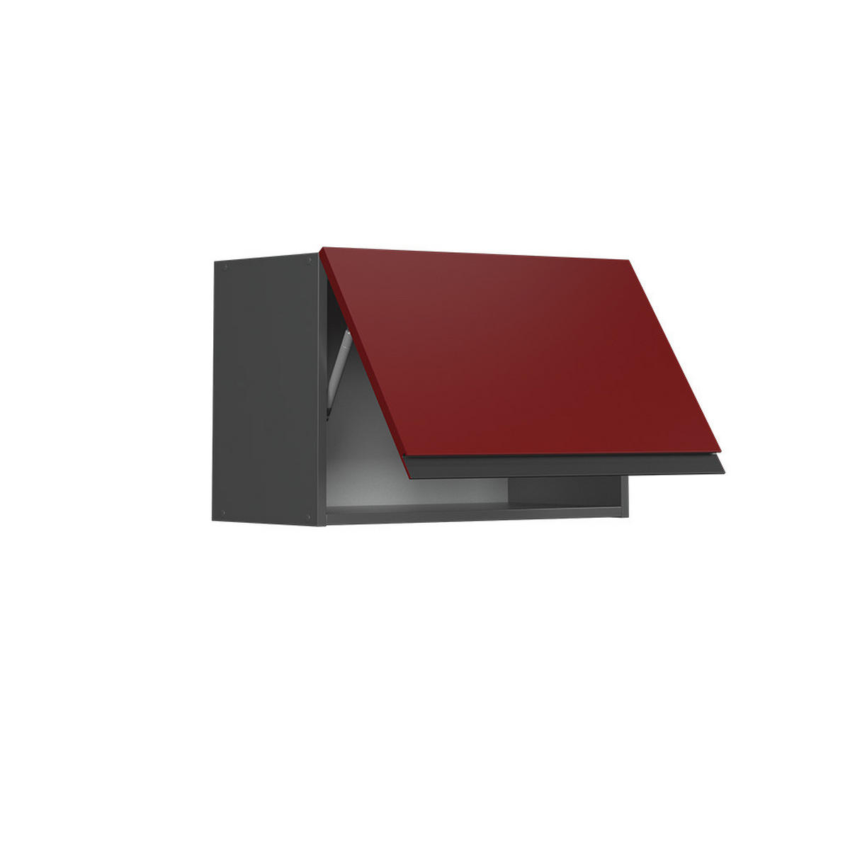 HÄNGESCHRANK R-Line Rot 60 cm J-Shape, flach - Anthrazit/Rot, Holzwerkstoff (60/40/31cm) - Vicco