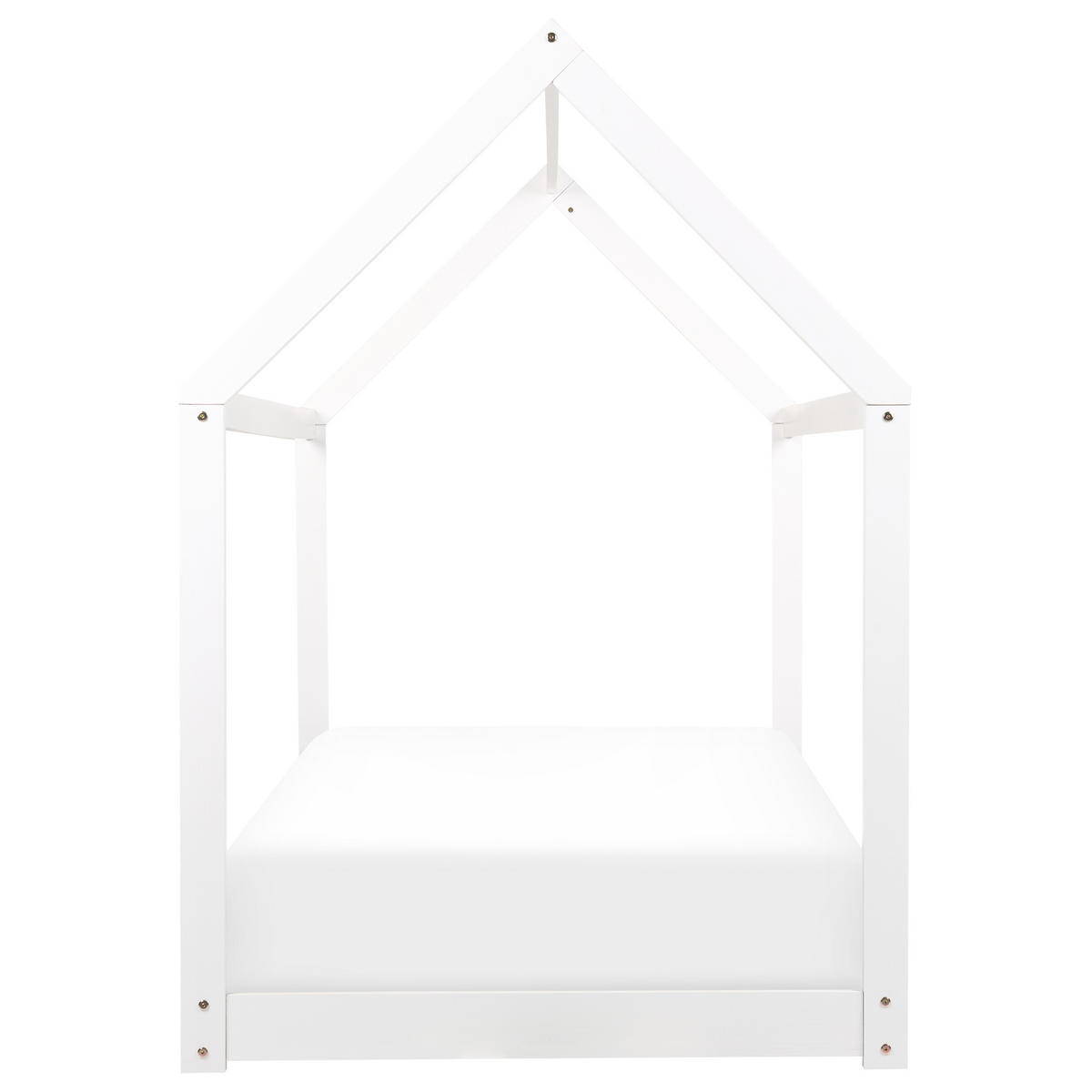 KINDER-HAUSBETT Weiß 90-200 cm Tosse - Weiß, Holz (90/200cm) - Beliani