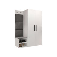 GARDEROBEN-SET Medi IV - Schwarz/Weiß, Holzwerkstoff/Kunststoff (80/191/50cm) - MIRJAN24