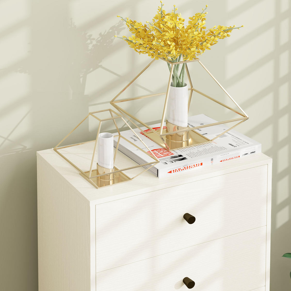 KOMMODE Creme 47/29/95 cm - Creme, Holzwerkstoff (47/95/29cm) - PANGIVO