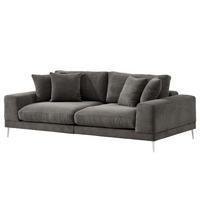 3-SITZER SOFA - Grau, Textil (243/92/103cm) - home24