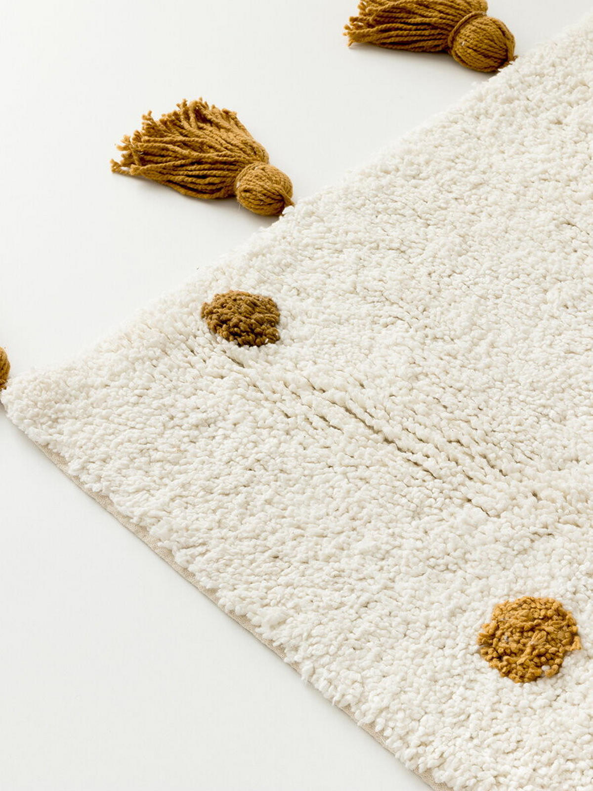 TEPPICH Little-dots Senf 100 cm x 150 cm - Dunkelgelb, Textil (100/150cm) - Kenay Home