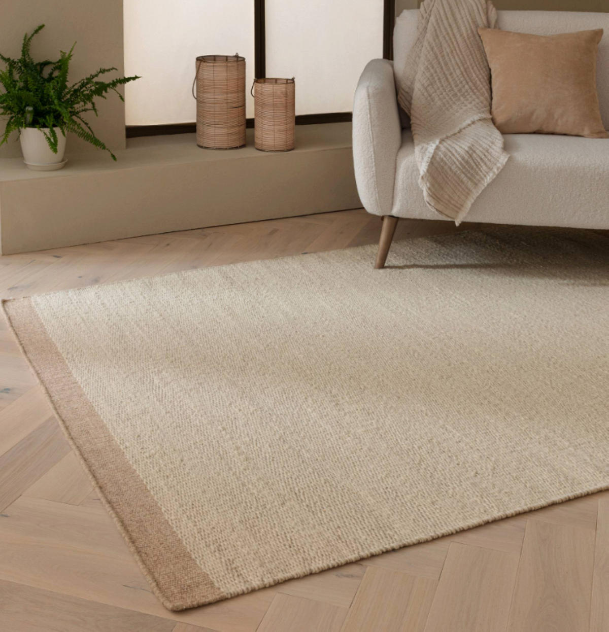 TEPPICH modern Wohn-/Schlafzimmer reine Wolle MALI Beige 160x230 cm - Beige, Naturmaterialien (160/230cm) - Novatrend