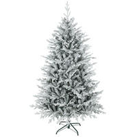 KÜNSTLICHER Weihnachtsbaum 180 cm künstlich Tannenbaum mit Schnee, 1976 Spitzen - Grün, Kunststoff (180cm) - HOMCOM