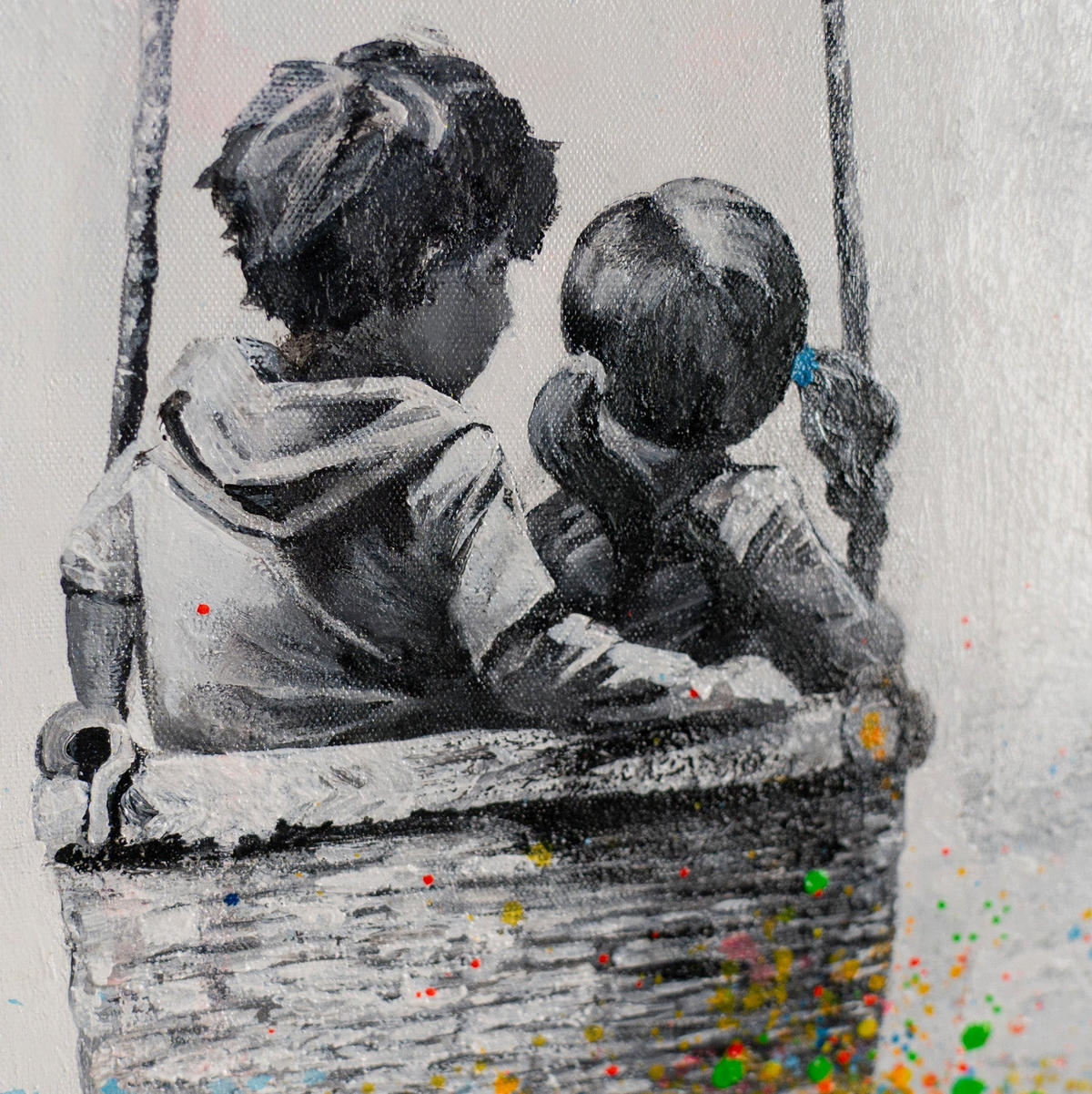 GEMÄLDE Flugreise Schattenfugenrahmen Weiß 70x50 cm - Weiß, Holz (70/50cm) - YS-art gallery