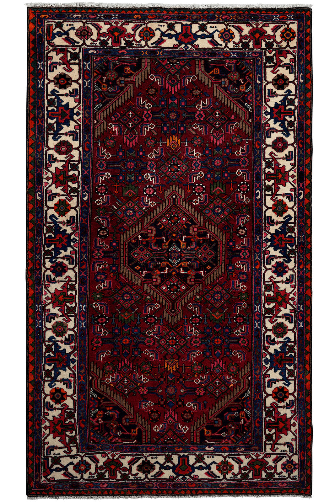 ORIENTTEPPICH handgeknüpft Assadabad Rot 240/139 cm Schurwolle - Rot, Textil (139/240cm) - Looma