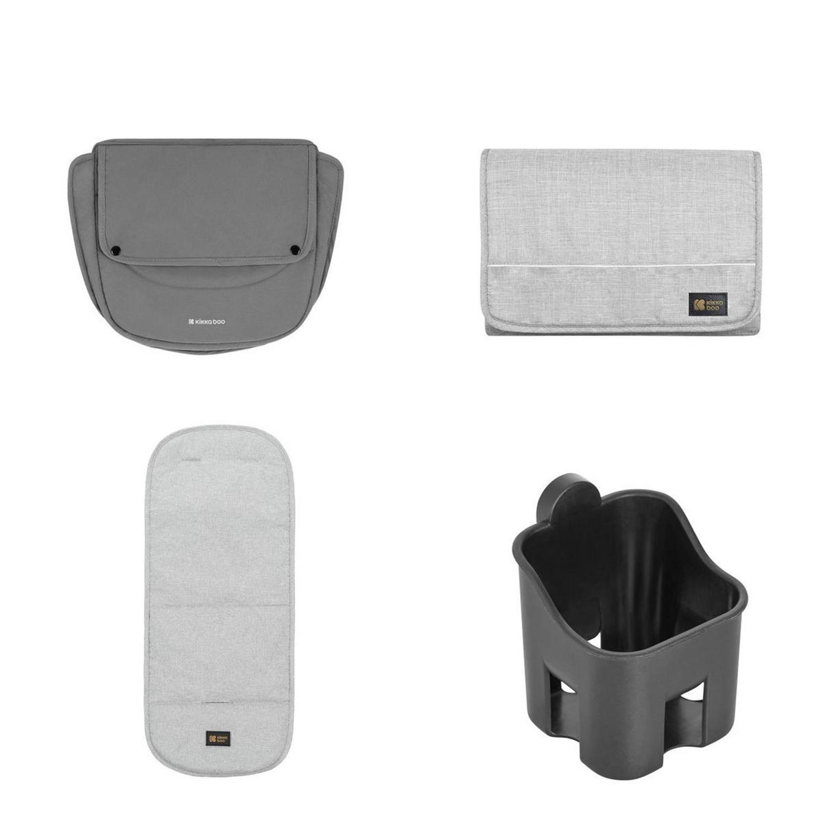 KOMBIKINDERWAGEN Kaia 3 in 1 hellgrau Autositz, Adapter, Babywanne, Sportsitz - Grau, Metall (94/60/104cm) - Kikka boo