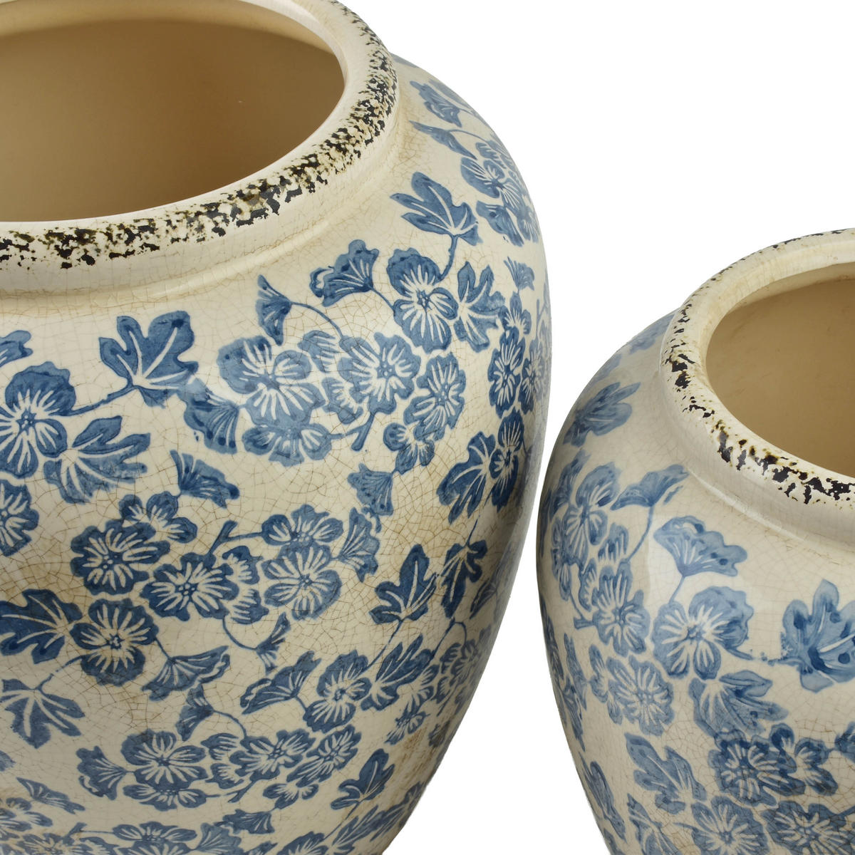 VASE Crocket 28/28/29cm - Weiß, Keramik (30cm) - Mondex