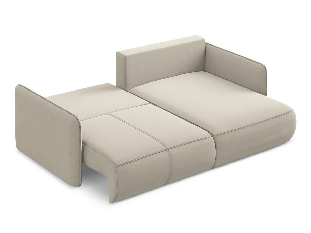 WOHNLANDSCHAFT Samt Stoff Blau - Blau/Petrol, Textil/Metall (317/86/162cm) - Makamii