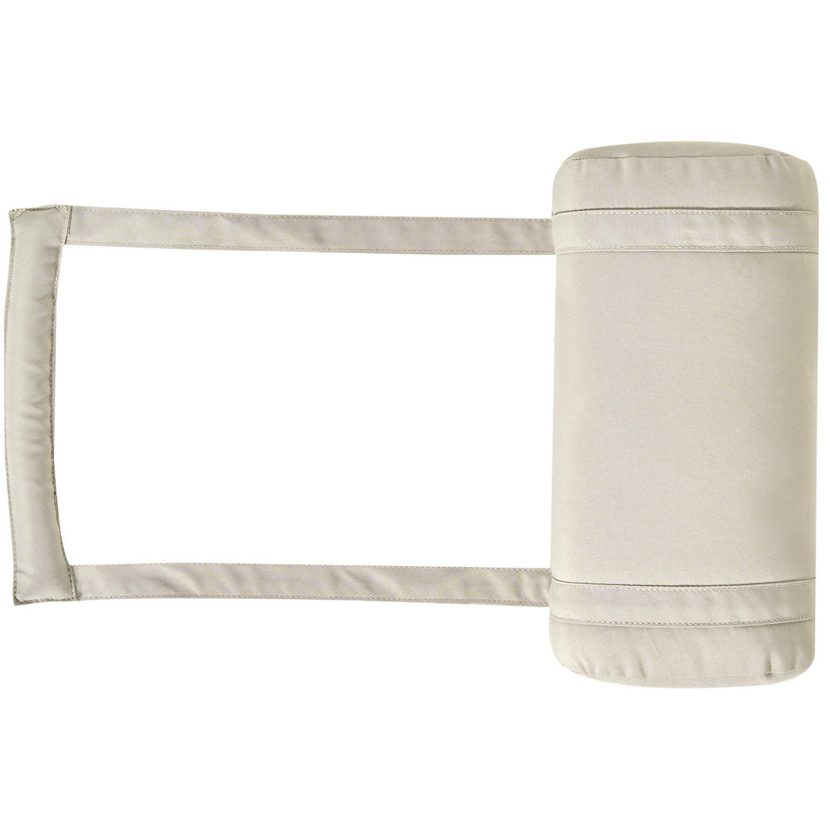 LIEGENAUFLAGE Taupe 60/180 cm Brescia Premium - Taupe, Textil (180/5/60cm) - Beliani