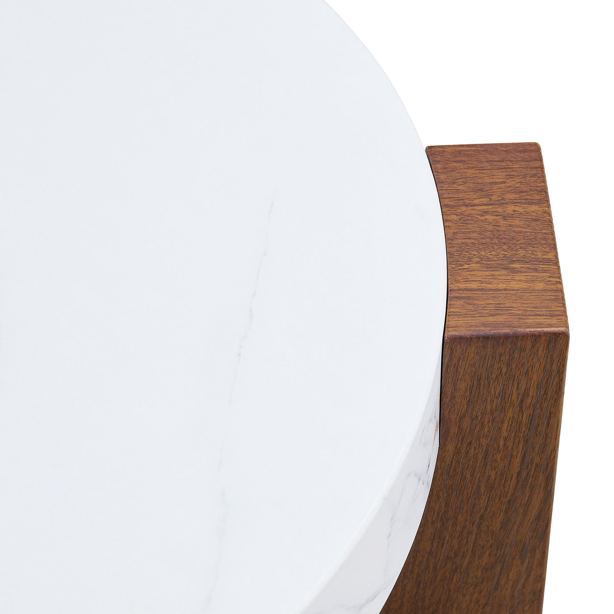 COUCHTISCH-SET Nussbaumfarben und Weiß 2er-Set - Walnussfarben, Holzwerkstoff (61/61/30cm) - PANGIVO