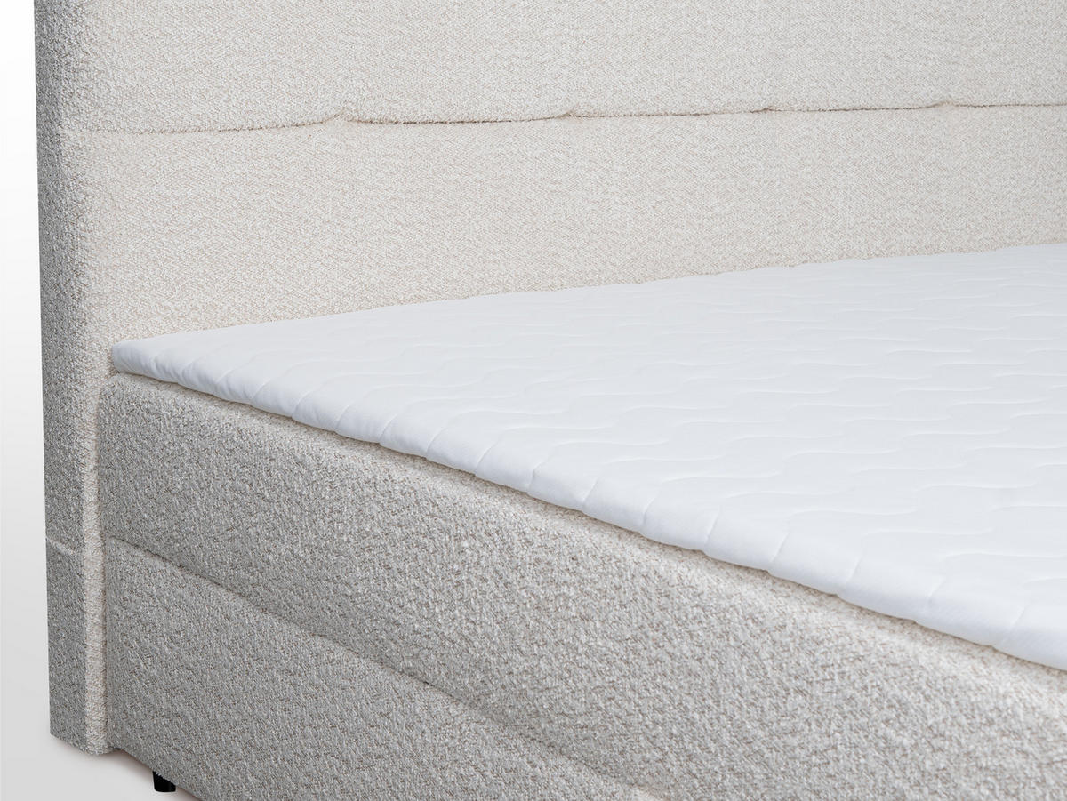 BOXBETT Modena 1 hellbeige 180/200 cm - Beige, Textil (180/200cm) - wonello