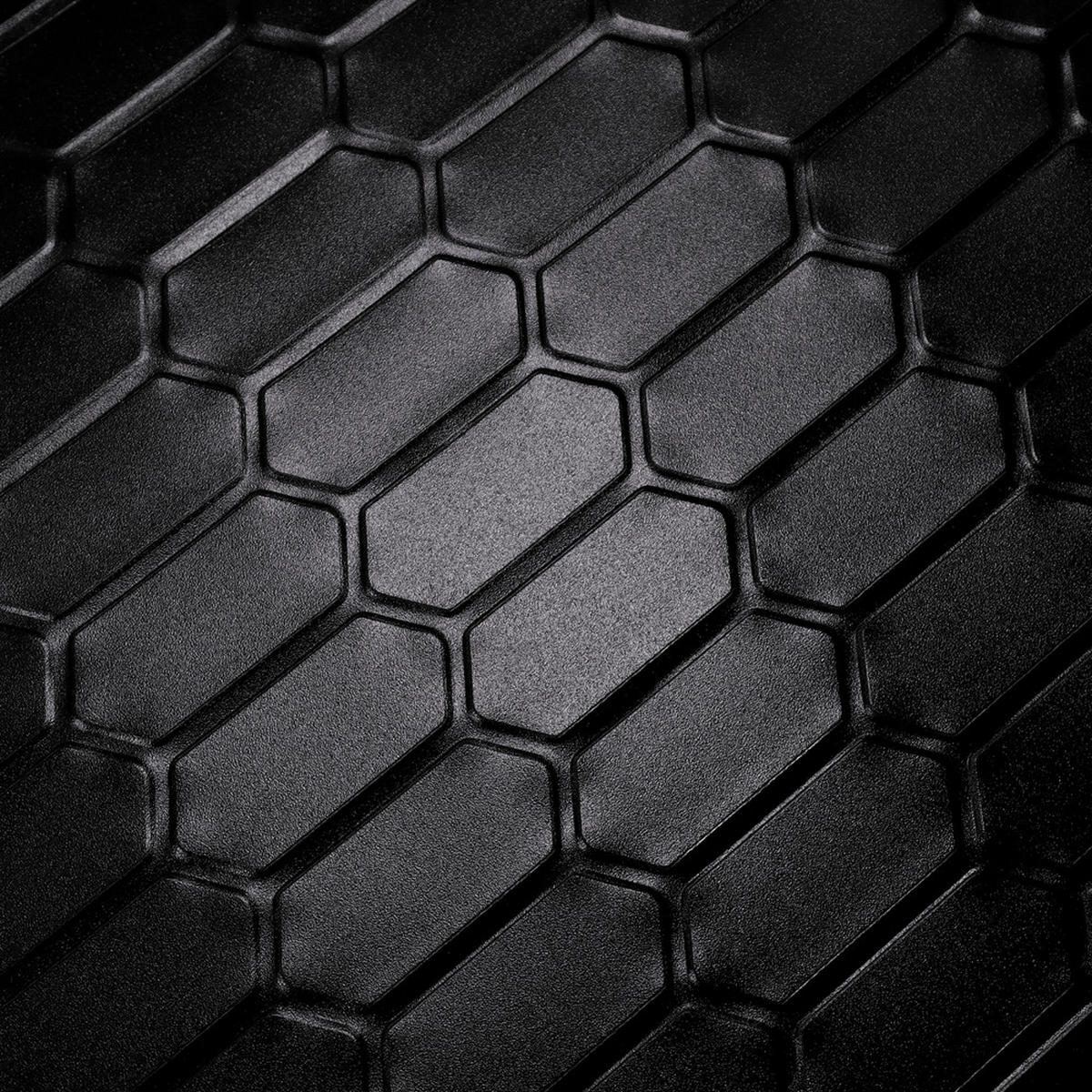 FLIESENAUFKLEBER 1 Stück 30,5 x 30,5 cm Selbstklebende Fliesen - Noce Favo - Schwarz, Kunststoff (30.5/0.16/30.5cm) - Mazovia