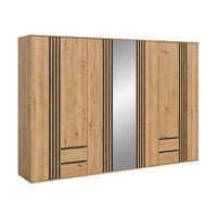 KLEIDERSCHRANKKOMBINATION TOFTA (B/H/T: ca. 280/190/56 cm) in Artisan Eiche Nachbildung/Artisan Eiche Nachbildung - Eiche Artisan, Holzwerkstoff (280/190/56cm)