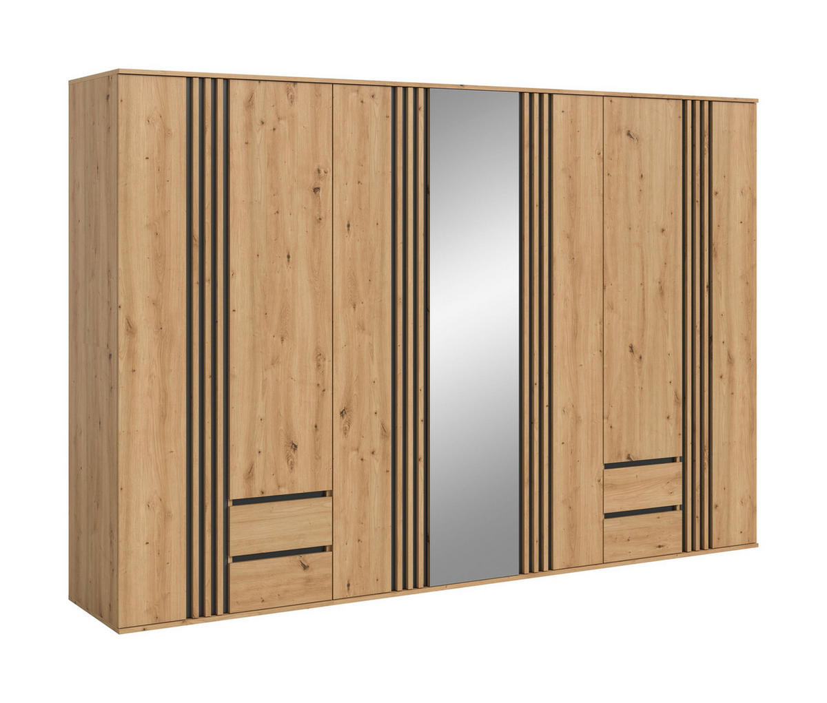 KLEIDERSCHRANKKOMBINATION TOFTA (B/H/T: ca. 280/190/56 cm) in Artisan Eiche Nachbildung/Artisan Eiche Nachbildung - Eiche Artisan, Holzwerkstoff (280/190/56cm)