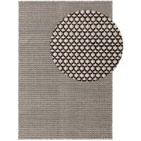 TEPPICH Wollteppich Hector Beige/Schwarz - Beige/Schwarz, Textil (250/1cm) - KUNSTLOFT