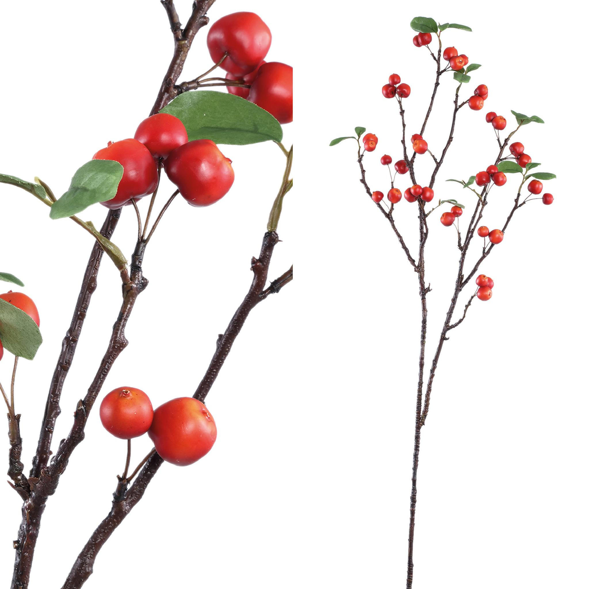 KUNSTBLATT Leaves Rot 67/25/118cm - Rot, Kunststoff (25/118/67cm) - PTMD Collection