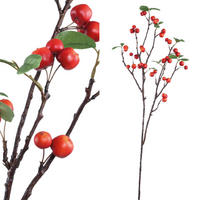 KUNSTBLATT Leaves Rot 67/25/118cm - Rot, Kunststoff (25/118/67cm) - PTMD Collection