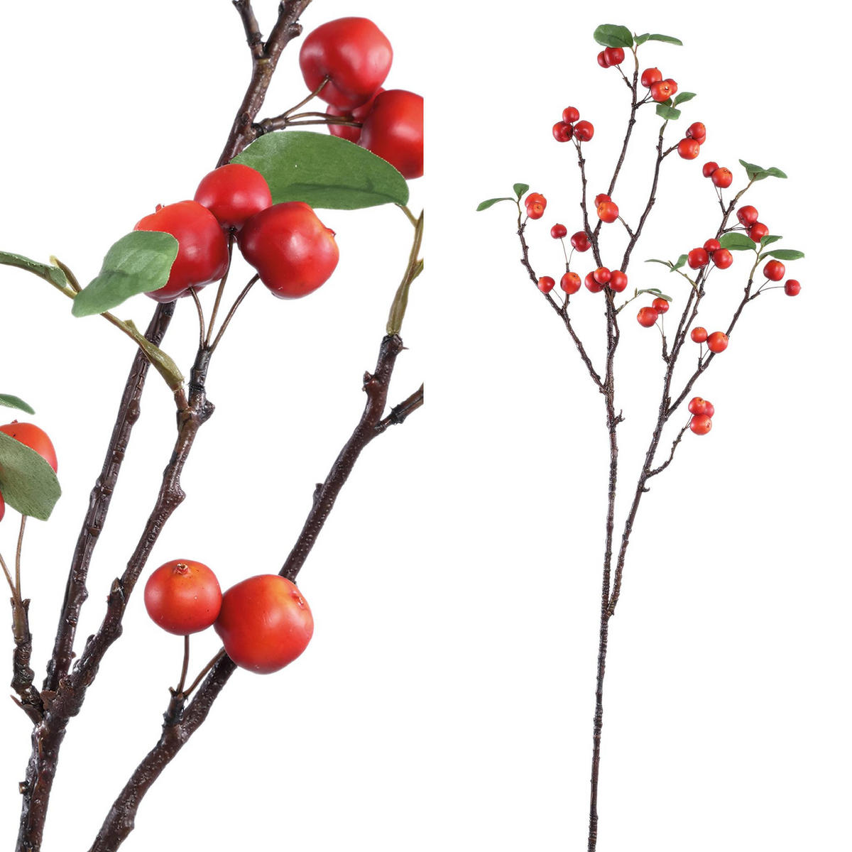 KUNSTBLATT Leaves Rot 67/25/118cm - Rot, Kunststoff (25/118/67cm) - PTMD Collection