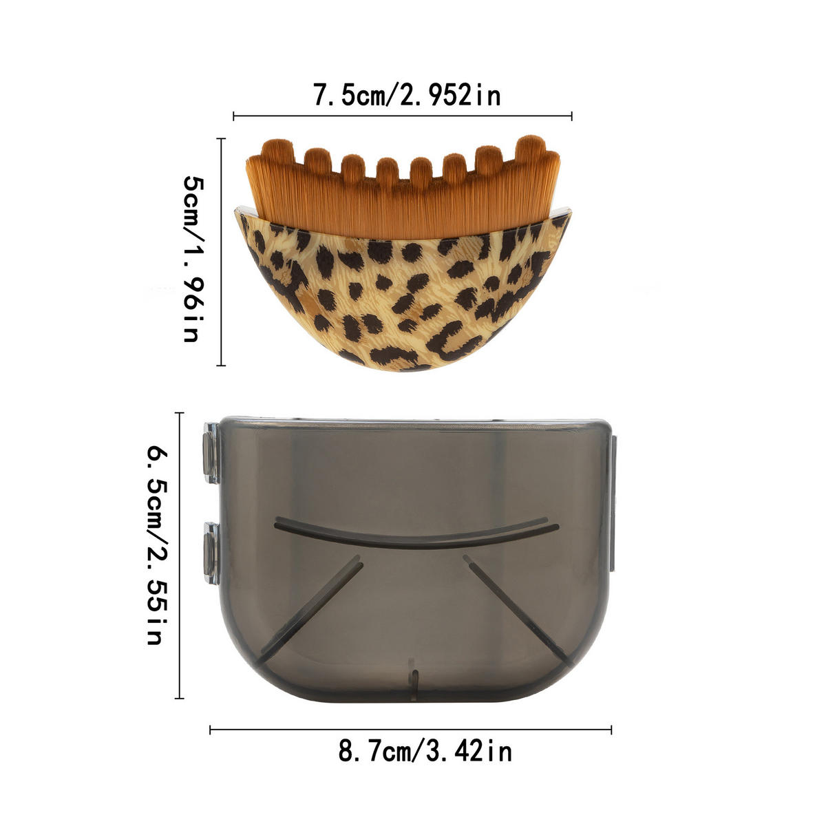 GESICHTSBÜRSTE für Lymphdrainage und Konturpflege,2 Stück - Gelb, Textil (6/2/7cm) - Kaket